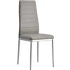 - Sedia similpelle con struttura in metallo grigio