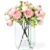 NO BRAND Bouquet artificiale in vaso 29x19x33 cm rosa