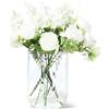 NO BRAND Bouquet artificiale in vaso 29x19x33 cm bianco