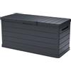 - Baule da esterno 350 l 118,5x52x56,8 cm grigio antracite