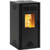 Invicta Stufa a pellet ventilata Invicta Rapallo 7 Plus acciaio 7,3 kW nero