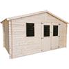 - Casetta da giardino in legno Molveno sp 25 mm H236xL396xP249 cm
