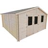 - Casetta da giardino in legno Ortisei sp 25 mm H236xL396xP494 cm