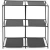 Compactor Scaffale modulare plastica Shelvy 4 scomparti nero 68x34,5x70 cm