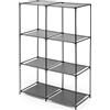 Compactor Scaffale modulare plastica Shelvy 6 scomparti nero 68,5x34,5x104 cm