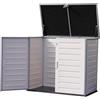 - Baule da giardino in polipropilene Garden Friend 1170 l 140x82x121 cm grigio