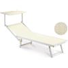 - Lettino con tettuccio Garden Friend Ibiza in alluminio beige