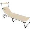 - Lettino pieghevole Garden Friend Mykonos in alluminio beige