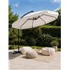 - Ombrellone da giardino palo decentrato Garden Friend Tondo Ø3 m bianco