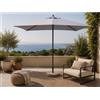 - Ombrellone da giardino palo centrale Garden Friend Push Up 2x3 m grigio