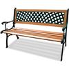 - Panca da giardino in ghisa e legno Garden Friend Rombo 125x52x74 cm verde antico