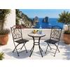 - Salotto da giardino Garden Friend Sicily Tondo acciaio nero 2 posti