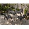 - Salotto da giardino Garden Friend Krystin acciaio antracite 4 posti