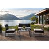- Salotto da giardino Garden Friend Alicante polyrattan nero 4 posti