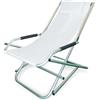 - Sdraio da giardino basculante Garden Friend Elba Alluminio e PVC bianco