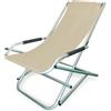 - Sdraio da giardino basculante Garden Friend Elba Alluminio e PVC beige