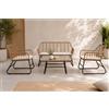 - Salotto da giardino Garden Friend Cebu polyrattan naturale 4 posti