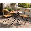 - Salotto da giardino Coco legno e metallo nero 2 posti