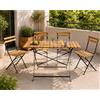 - Salotto da giardino Coco Double legno e metallo nero 4 posti