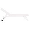 - Lettino con ruote Garden Friend Cora in acciaio bianco
