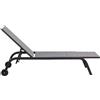 - Lettino con ruote Garden Friend Cleo in acciaio grigio