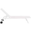 - Lettino con ruote Garden Friend Cleo in acciaio bianco