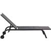 - Lettino con ruote Garden Friend Cleo in acciaio antracite