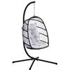 - Poltrona sospesa in rattan e acciaio Gaia 74x64x106 cm nero