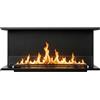 - Camino a bioetanolo trifacciale Divina Fire Topline Giove120 4 kW 120x50 cm