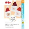 HABA Bastelset - Erstes Schneiden Nikoläuse | Set completo per 6 casette natalizie, a partire dai 3 anni, prodotto in Germania, con istruzioni illustrate (lingua italiana
