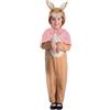 Smiffys Peter Flopsy, Costume classico per bambini, tutto in uno, con cappuccio e mantello rosa, con licenza ufficiale, per la Giornata mondiale del libro, Pasqua e feste
