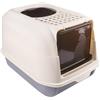 LANTUS Cassettiera per lettiera chiusa per gatti, casa da toilette, vassoio rimovibile, pala, per gatti grandi, capacità di carico 15 kg, a prova di perdite, 36 x 51 x 34 cm, grigio