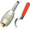 Lzcdelyxiao Mandrino per trapano MT3 senza chiave, 1/8 - 5/8 (3-16 mm), ganasce rivestite in titanio, gambo integrale, chiave inglese APU16, mandrino autoserrante resistente