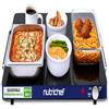 NutriChef Piastra scaldavivande elettrica | Temperatura regolabile per buffet e feste | Superficie in vetro, efficienza energetica, risparmio di spazio, perfetta per riscaldamento da tavolo, blu