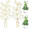 origreen Supporto per piante da appartamento, traliccio a forma di foglia, in filo metallico per piante rampicanti, decorazione per piante d'appartamento, design unico a foglia di metallo, perfetto per