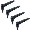 SHULLIN 4 leve di serraggio M6 x 25 mm, filettatura esterna | Maniglie per macchina, impugnatura regolabile, per macchine utensili, saldatrici, dispositivi a pressione
