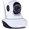 SQUADO - Telecamera ip due antenne camera HD 720P wireless motorizzata wifi rete internet