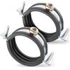 Poppstar 2x Fascette stringitubo in acciaio inox W4 (campo di serraggio 57-61 mm, 2) con viti prigioniere M8*82 e tasselli