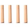 JIAOLUN123 4 Gambe per Mobili In Legno Massello Forma Rotonda Piedini per Mobili Verticale Piedino di Sostituzione Gamba del Tavolo Piedi del Divano,Con Piastra di Montaggio e Viti(10cm)