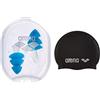 Arena Earplug Pro Tappi Unisex, Clear/Royal, TU & Classic Silicone, Cuffia Unisex Adulto, Nero (Black-Silver), Taglia Unica