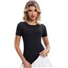 Homord Maglietta Sportiva Donna, T-Shirt Fitness Traspirante Quick Dry | Tessuto morbido e traspirante ad asciugatura rapida, disponibile a manica corta o lunga per palestra, yoga, corsa e fitness