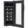 Tagowao Frigorifero per vino e bevande, piccolo con porta in vetro, per 12 bottiglie da 33 l, con capacità e display touch, 12-18 °C, per casa e bar