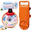 Generic Lavatrice a secchio portatile, lavatrice a secchio da 5 galloni con timer | Agitatore for bucato 150 W, agitazione avanti/indietro, pannello timer intelligente 5/10/15 minuti for calzini(Orange)