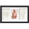 Yiukou Cornice Impronta Mani e Piedi Neonati con Argilla, Cornice Impronte Neonato Personalizzabile,Kit Impronte Neonato Ideale per Regalo Neonato Maschio e Regalo Neonata Femmina-Nero