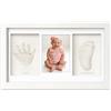 Yiukou Cornice Impronta Mani e Piedi Neonati con Argilla, Cornice Impronte Neonato Personalizzabile,Kit Impronte Neonato Ideale per Regalo Neonato Maschio e Regalo Neonata Femmina-Bianco