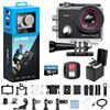 AKASO EK7000 Pro - Fotocamera sportiva 4K con scheda MicroSDXC 256 GB, 20 MP WiFi Action Camera Sportiva con Touch Screen Stabilizzatore EIS Telecomando, 170° Angolo Regolabile, Impermeabile 40 M, Kit