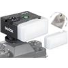 Godox iM30 - Mini flash flash per fotocamera con diffusore, GN 15,7 livelli di potenza, CCT 6500 K ± 200 K, flash manuale Speedlite per Canon/Sony zv1/Sony zve10/Ricoh gr3/Nikon/Fuji f1-230 flash a