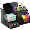 Osco MD01-BLK Wiremesh Desk Organiser - Black