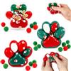 OPEIXSAYKOC 3 Pezzi Natale Zampe di Gatto Squishy, per Bambini e Adulti | Natale Squishy Zampa di gatto Arcobaleno, Fufu squishy Squeeze Paw, Giocattoli da Spremere Zampe di Gatto