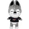 FORDJA Skzoo - Peluche da 25 cm, soggetto: Stray Kids, cartone animato, giocattolo da collezione per i fan, adatto come compagno quotidiano (lupo)